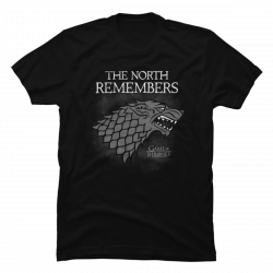 game of thrones t shirt the north remembers